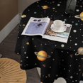 thumbnail image 5 of Cartoon Space Round Tablecloth, Outer Space Universe Planets Comets Constellations and Stars Print Table Cloth for Kitchen Dinning Parties Holiday 60x60in, 5 of 5