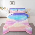 thumbnail image 1 of Erosebridal Dreamy Galaxy Stars Bedding Todder Comforter Set, Rainbow Clouds Down Comforter, Reversible 2 Pieces, 1 of 8