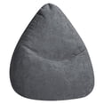 thumbnail image 1 of Gouchee Home Alfa Charcoal Bean Bag Chair – Soft Velour Polyester Fabric with Polystyrene Bead Filling, Suitable for Adults and Teens, Lightweight & Portable Seating for Dorm or Living Room, 1 of 7