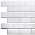 thumbnail image 1 of Panneau Mural 3D en Faux Carreaux PVC Blanc Perle de Dundee Deco, 3,2 Pi X 1,6 Pi, Revêtement Mural de Design Intérieur pour Application Commerciale et Résidentielle, 5 Pi2 Chacun, 1 of 5