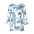 thumbnail image 5 of Blouses pour Femmes, T-shirt Imprimé Mode Manches 3/4 Blouse Col en V Hauts Décontractés, 5 of 5