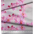 thumbnail image 3 of Soimoi Poly Georgette Fabric Bird & Orchids Flower Fabric Prints By Yard 52 Inch Wide, 3 of 3