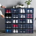 thumbnail image 1 of Boîte de Rangement pour Chaussures à Coquille Empilable et Antipoussière, Présentoir Organisateur, 1 of 8