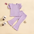 thumbnail image 2 of Birdeem Chemises pour Filles Mode Filles Manches Courtes Décontractées Col Rond Boutons Ensembles de Shorts Unis, 2 of 12