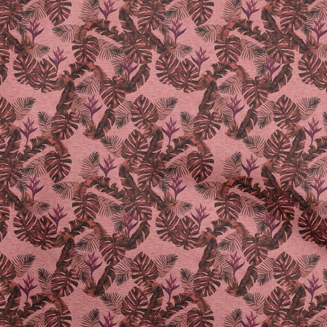 oneOone Cotton Poplin Twill Maroon Fabric Tropical Sewing Craft Projects Fabric Prints By Yard 56 Inch Wide