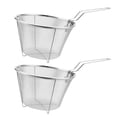 thumbnail image 1 of Weiweiguan 2 Pcs Paniers Frits en Acier Inoxydable pour Cuisine (Argent), 1 of 6
