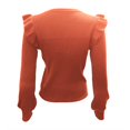 thumbnail image 4 of MESSUEN Chandail à Col Rond pour Femmes Hauts à Volants pour Femmes Chandails à Enfiler Chandails pour Femmes Hauts pour Femmes Mode pour Femmes Chemise Hauts pour Femmes Orange P, 4 of 5
