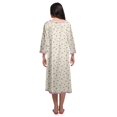 thumbnail image 3 of Moomaya Chemise de Nuit Boutonnée en Coton Imprimé pour Femmes, Robe de Nuit d'Allaitement, 3 of 5