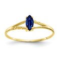 thumbnail image 1 of 10K Yellow Gold Polished Geniune Sapphire Birthstone Ring, 1 of 2