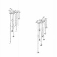 thumbnail image 2 of TIMIFIS Earrings Shooting star Rhinestone Long Tassels Drop Hook Dangle Earrings Gold Silver - Summer, 2 of 2