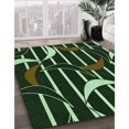 thumbnail image 3 of Ahgly Tapis Rectangulaire Lavable en Machine Vert Transitionnel, 5 Pieds x 8 Pieds, 3 of 7