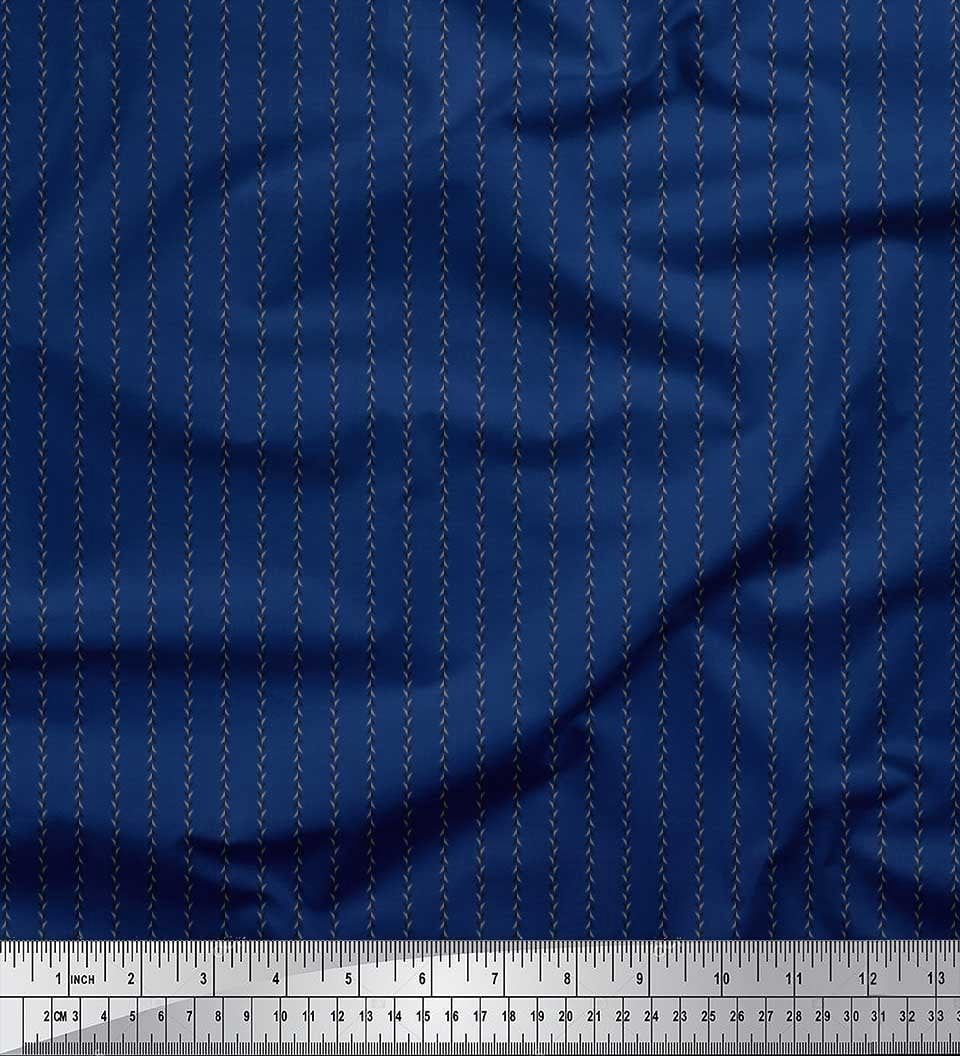 Soimoi Georgette Viscose Fabric Arrow Head Shirting Decor Fabric Printed Yard 42 Inch Wide
