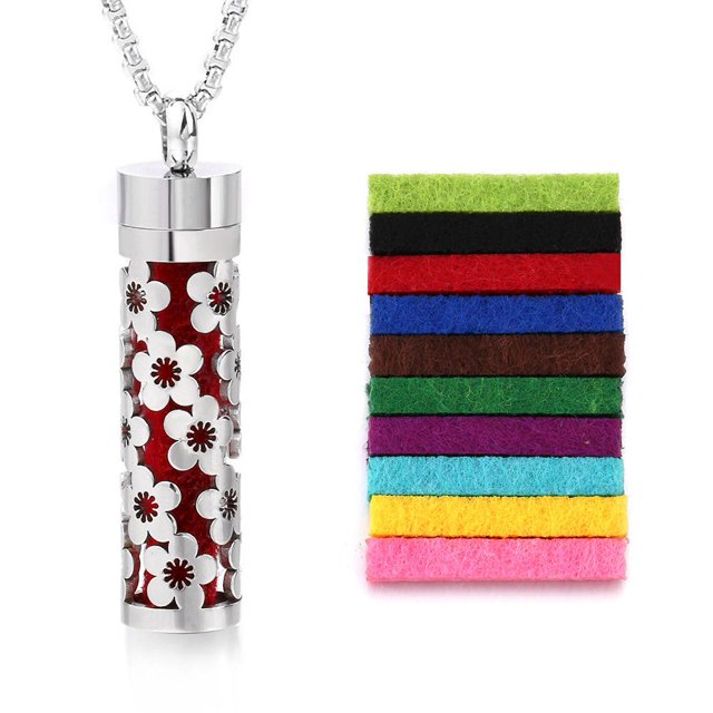2025 New Aromatherapy Jewelry Necklaces Essential Oil Diffuser Necklace Stainless Necklace Perfume Steel Locket Open Scent M4I4