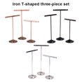thumbnail image 4 of Transemion 3 Pieces/Set Jewelry Display Stand T-shaped Holder Bangle Headband Rack Earring Organizer Dresser Shop Showcase Bronze, 4 of 6