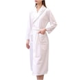 thumbnail image 1 of Timegard Womens Sleepwear Plus Size Long Sleeve Robe Comfy Bathrobes with Pockets Belted Mid Long Nightgown, 1 of 4