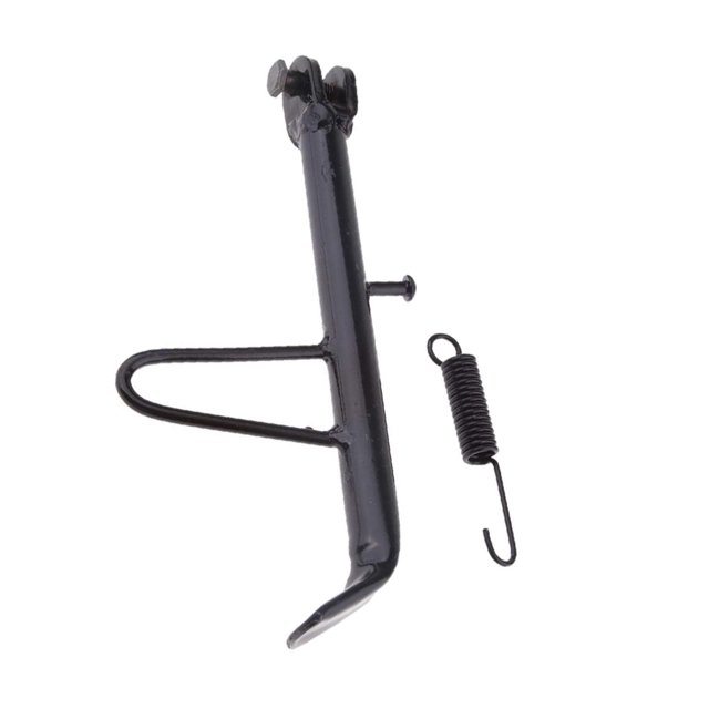 Ruiboury Black Motorcycle Kickstand Side Support Strong Support Easy Installation Iron-made Strong black 21cm 2Set