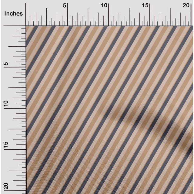 oneOone Cotton Flex Fabric Diagonal Stripe Print Fabric BTY 40 Inches Wide