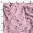thumbnail image 2 of Soimoi Brown polyester Crepe Fabric Clover Floral Print Fabric by the Yard 52 Inch Wide, 2 of 6