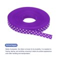 thumbnail image 3 of Uxcell Grosgrain Ribbons with White Dots Ribbon Bow Decoration Crafts Gift Wrapping Wedding Dark Purple 10 Yards 3/8 Inch, 3 of 7