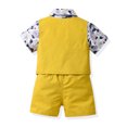 thumbnail image 4 of Birdeem Boys Short Sleeve Printing Shirts&Strap Shorts&Vest Three-Piece Set,Photography Performance Set, 4 of 9