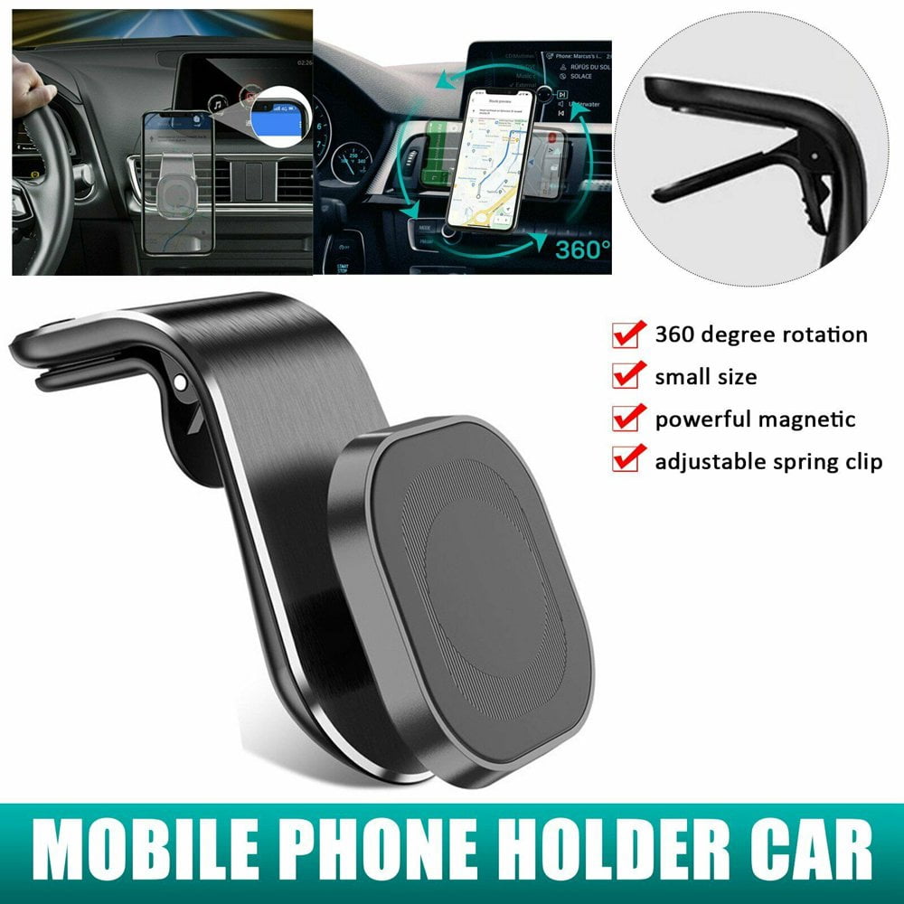 Magnetic Car Zinc Alloy Phone Mount   Dashboard Holder  Cell Phone Grip Car Kits(2 Pack)