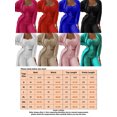 thumbnail image 2 of LUXUR Women Open Front Fuzzy 3 Piece Sweatsuit Warm Sleep Lounge Sets Rose Red S, 2 of 2