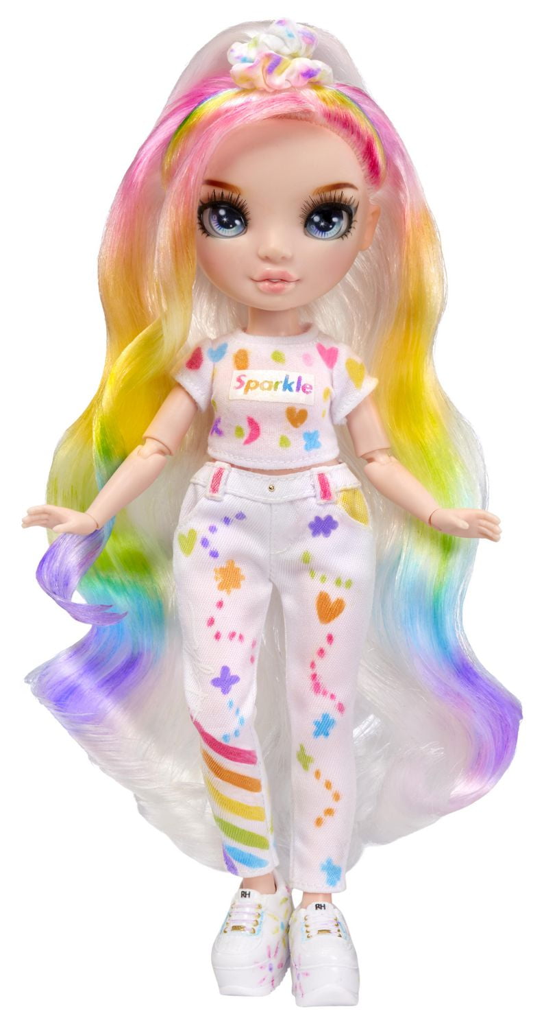 Poupée-mannequin artistique Rainbow High Color & Create avec yeux bleus