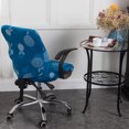 thumbnail image 4 of jifeng Elegant Floral Polyester Split Computer Chair Slipcover, Home Office Study 2, 4 of 9