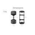 thumbnail image 2 of HAJEX NUO Style Adjustable Dumbbell (45, 50, 70, 80, 90 LB), 2 of 12