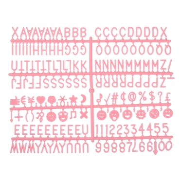 Uxcell Felt Letter Board Letters Numbers Symbols 3/4 inch Pink Alphabet Message Board Changeable