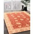 thumbnail image 2 of Ahgly Company Tapis d'Intérieur Carré Abstrait Orange Rouge Oriental, 3 Pieds Carré, 2 of 6