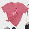 thumbnail image 1 of TIMIFIS Chandails de Sensibilisation au Cancer du Sein pour Femmes Été Ample Imprimé T-Shirt à Col Rond Manches Courtes Blouse Décontractée Automne/hiver, 1 of 5