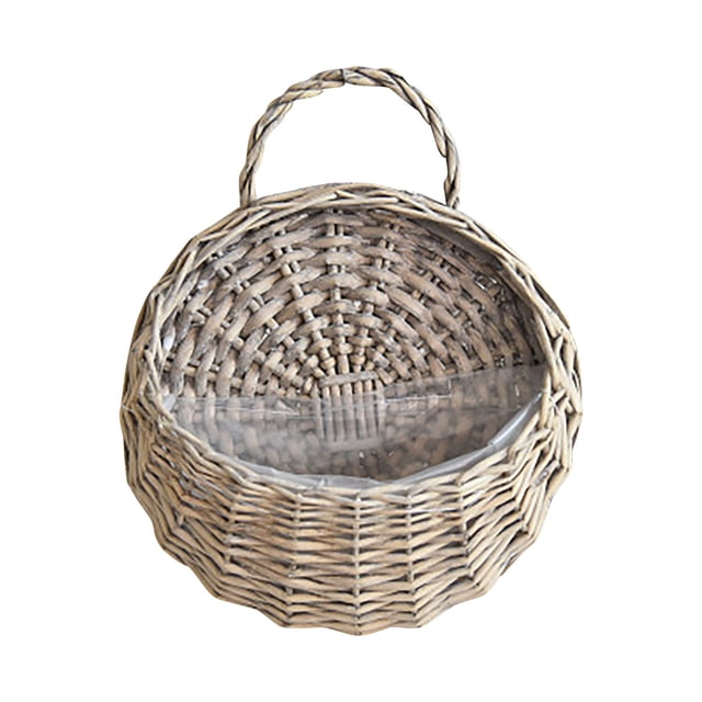 Woven Hanging Basket Storage Basket Flower Pot Hanging Wall Basket