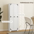 thumbnail image 4 of HOMCOM Armoire de Garde-Manger Style Ferme 67 Pouces, Armoire de Rangement Haute, Blanc Vieilli, 4 of 10
