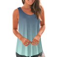 thumbnail image 2 of Yuyuzo Débardeurs pour Femmes Été Sans Manches T-Shirt Décontracté Col Rond Chic Color Block Blouse Fluide de Plage, 2 of 6