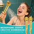 thumbnail image 4 of Bath & Bathing Accessories Personalised Microphone Shape Showerhead - High Pressure Rain Shower Head for Home Spa Handheld Durable Metal Construction, 4 of 6