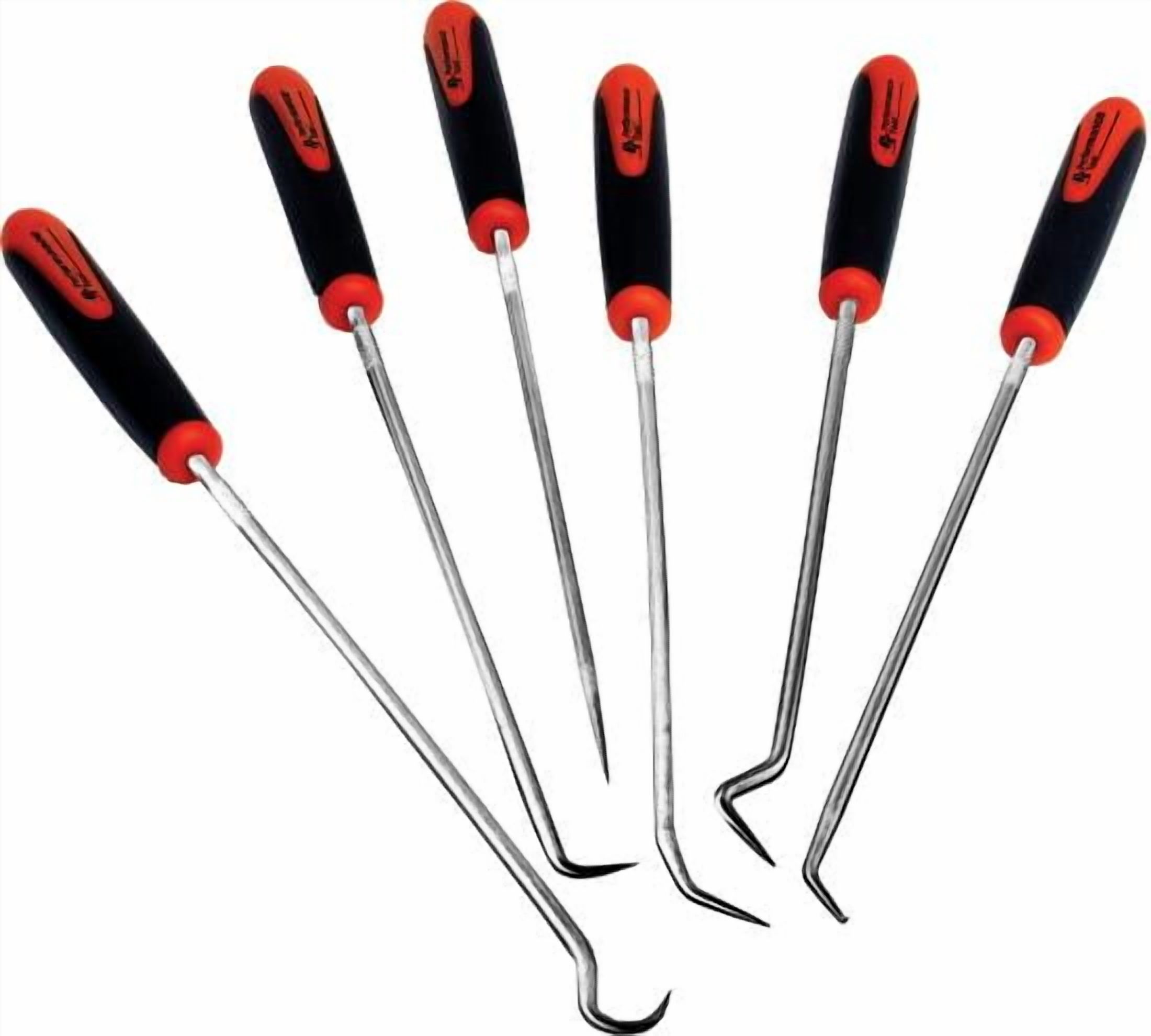 Performance Tool W942 Hook and Pick Tool Set  With Straight Pick/ 90 Degree Pick/ Double Angle Pick/ Complex Pick/ Combination Pick/ Hook Pick; Set Of 6