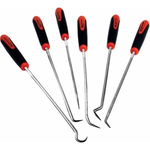 Performance Tool W942 Crocheter et choisir Tool Régler avec la touche droite/ 90 Degré Pick / Double Angle Pick/ Complexe Pick - Combiné Pick et Crochet Pick; Ensemble de 6