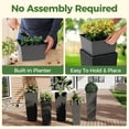 thumbnail image 4 of GloryStar Decorative Tall Planters for Outdoors, Large Set of 2 Plant Pots with Drainage System, Suitable for Front Porch, Patio, Garden Pathways and Backyard Areas, 4 of 6