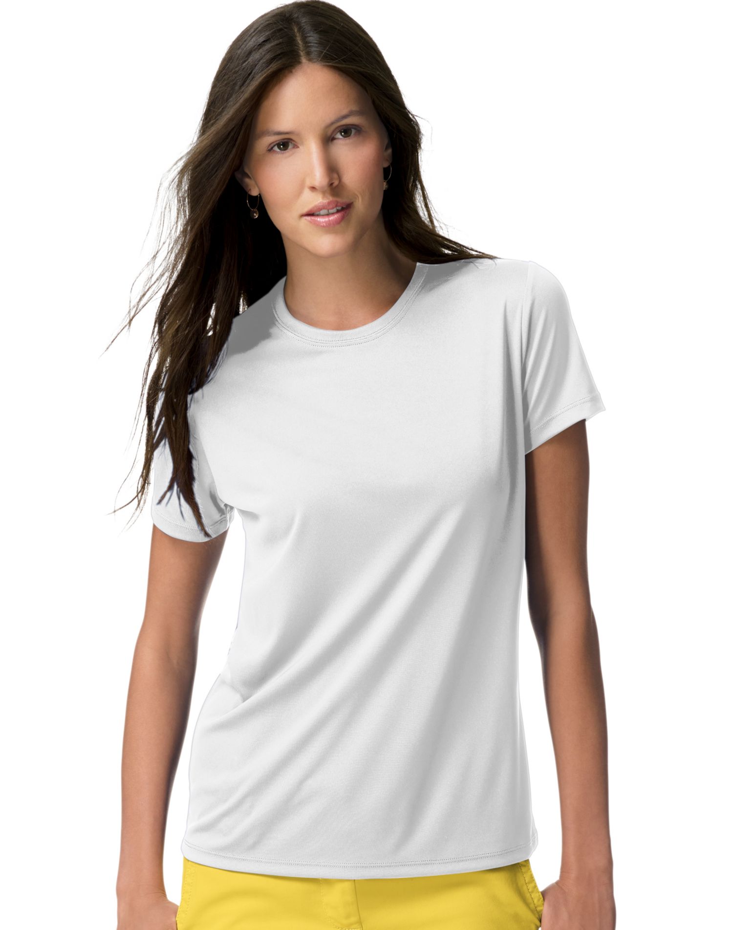Hanes T-Shirt Femme Cool DRI, 3X, Blanc