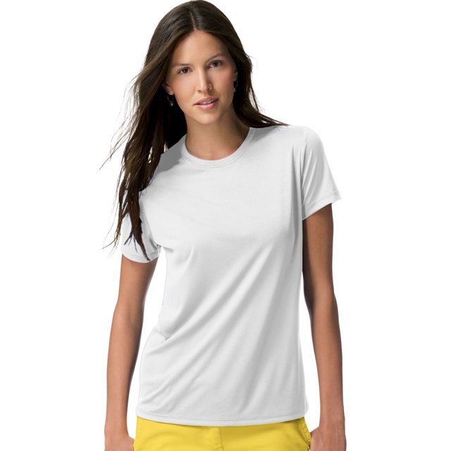 Hanes T-Shirt Femme Cool DRI, 3X, Blanc