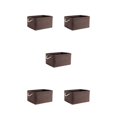 thumbnail image 3 of relayinert Contenant de Rangement pour l'Organisation et Poignée en Corde Robuste Boîte de Rangement Pliable Brun 31*21*13 Ensemble de 5, 3 of 6
