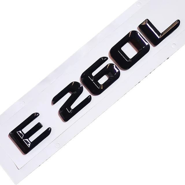 ZWEIP Car Rear Tail Emblem Number Letters Car Sticker For Mercedes Benz E260L E 260L Chrome Silver/ Matte Black