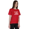 thumbnail image 1 of Inkmeso T-Shirt à Encolure Dégagée pour Femmes « Teaching Is My Super Power » Citation Graphique d'Enseignante, 1 of 6