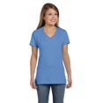 thumbnail image 2 of Hanes T-Shirt à Col en V Nano-T pour Femmes, m, Bleu Vintage, 2 of 4