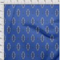 thumbnail image 4 of oneOone Cotton Poplin Medium Blue Fabric Block Craft Projects Decor Fabric Printed By The Yard 42 Inch Wide, 4 of 5