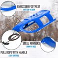 thumbnail image 3 of ArcticThrill Snow Sled for Kids - SnowRocket Sledge - Single Rider Racer Toboggan with Pull Rope; Outdoor Plastic Winter Sleigh for Toddlers & Kids, 3 of 9