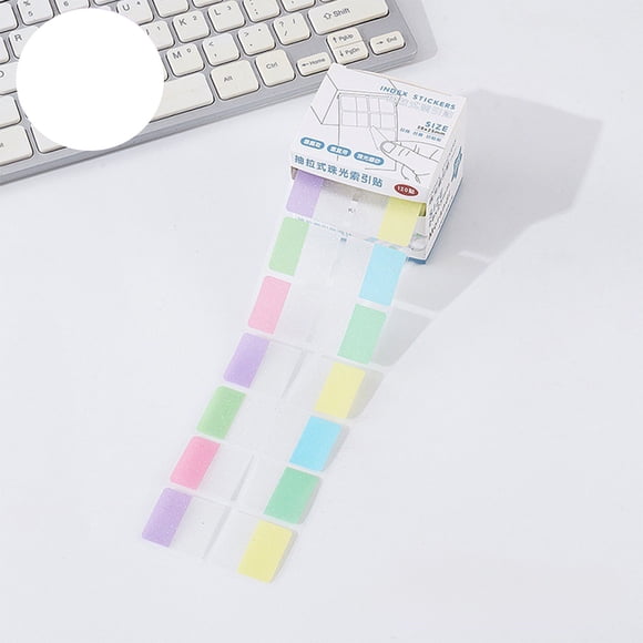 Todaioua Pearl Finish Pull Out Index Tabs Sticky Notes Labels for Office Organizing Categorization Color Coded Labels for Books Planners Files Removable Note Tabs for Study Work Organization