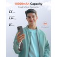 thumbnail image 2 of 3-in-1 Power Bank with 65W Wall Charger,10000mAh 35W Portable Charger with Built in USB C Cable, 2 Outputs, Foldable AC Plug, Smart Digital Display, Fast Charging Batter, 2 of 7