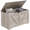 thumbnail image 1 of HOMCOM Coffre de Rangement pour Salon, Boîte en Bois, 31,5 Po L, Gris, 1 of 10